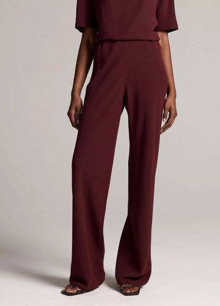 COLETTE HIGH WAIST CREPE BIAS PANT IN BLACK ROSE