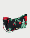 VALERIE BLACK FLORAL BOW BAG