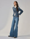 ZAHARA PEPLUM DENIM JACKET