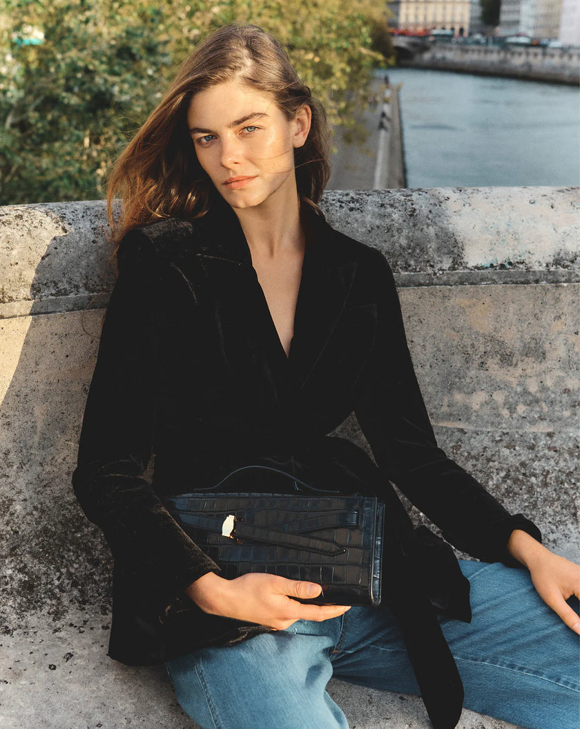 CROC EMBOSSED DASH CLUTCH