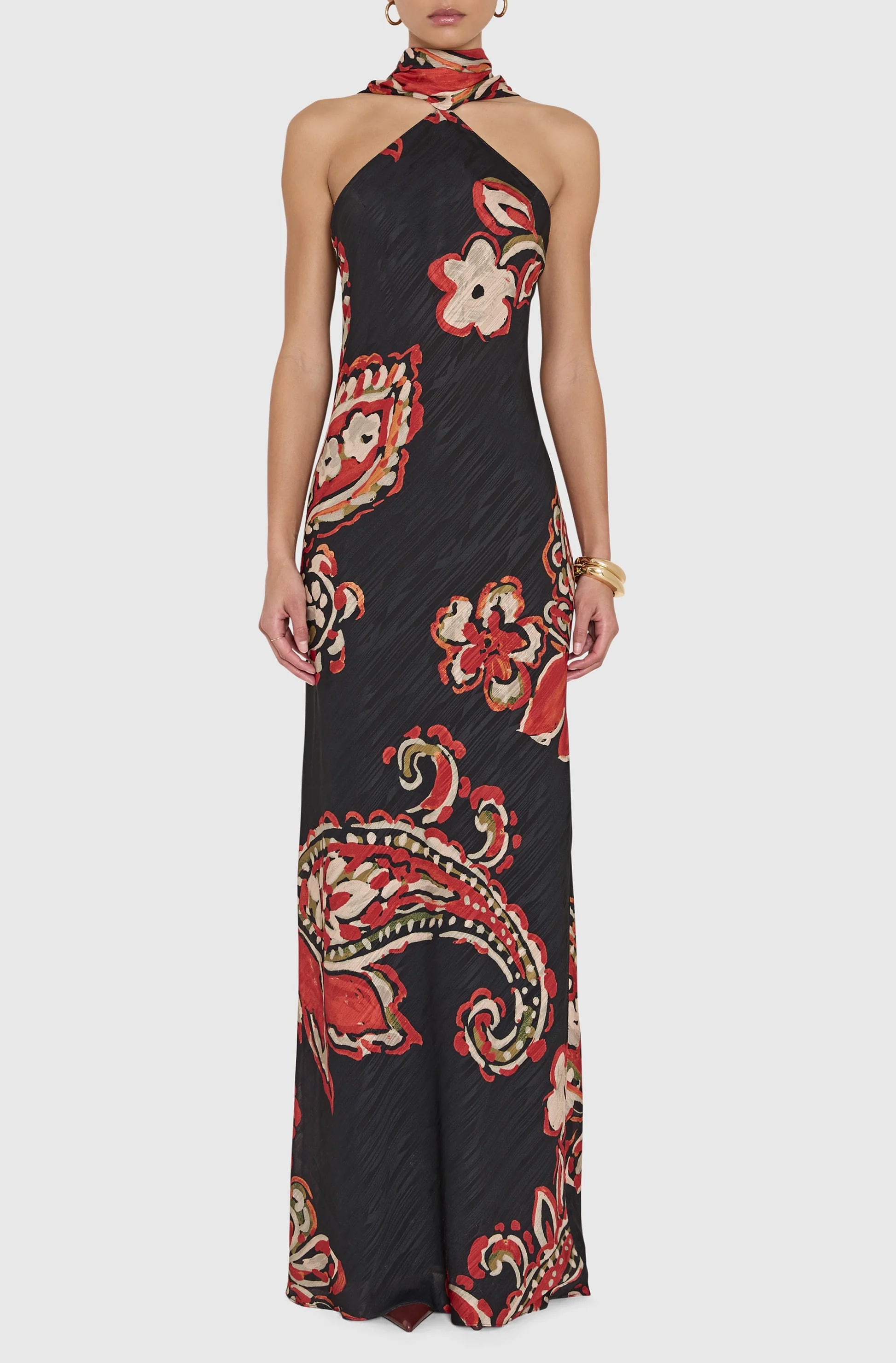 ASHTON MAXI DRESS IN PAISLEY PRINT