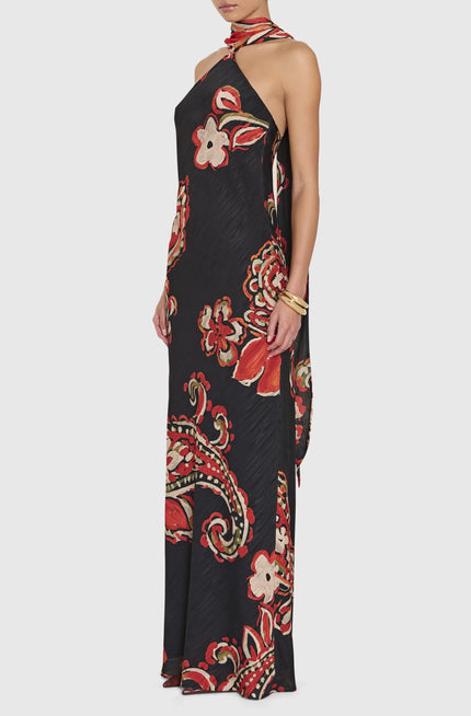 ASHTON MAXI DRESS IN PAISLEY PRINT