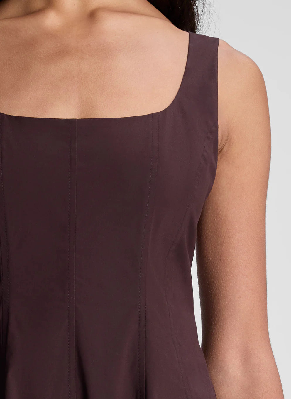 VEDA STRETCH COTTON MIDI DRESS