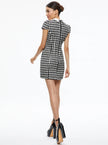 VELIA TWEED EMBELLISHED COLLAR MINI DRESS