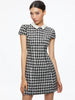 VELIA TWEED EMBELLISHED COLLAR MINI DRESS
