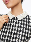 VELIA TWEED EMBELLISHED COLLAR MINI DRESS