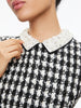 VELIA TWEED EMBELLISHED COLLAR MINI DRESS
