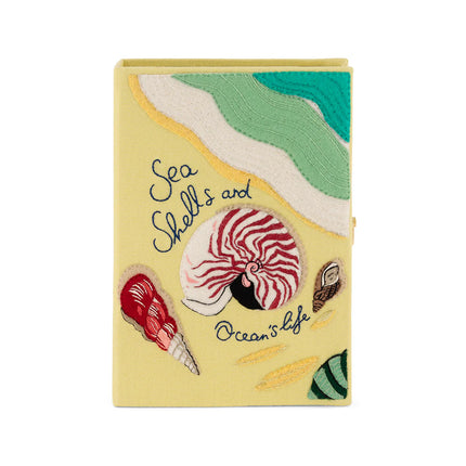 SEA SHELLS AND OCEANS LIFE BOOK CLUTCH