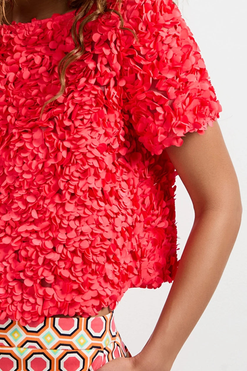 VERDI 3D FLORAL TOP