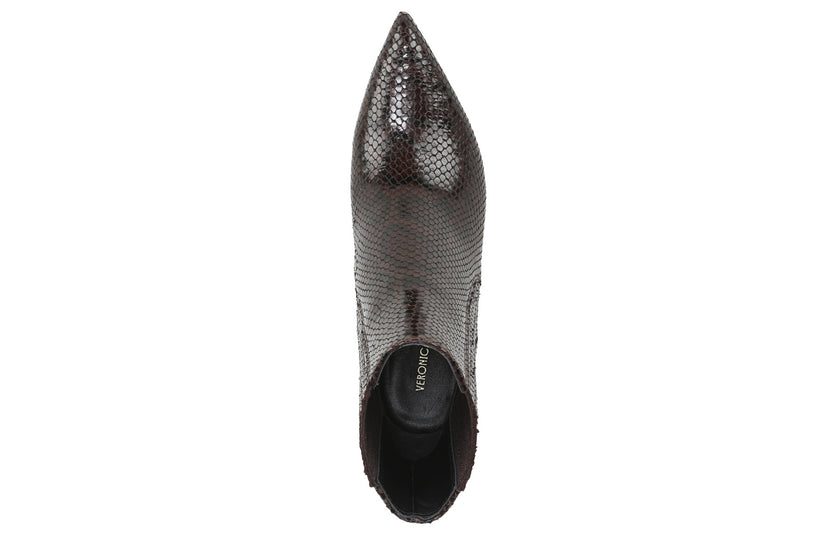 LISA MID HEEL ANKLE BOOT IN ESPRESSO SNAKE