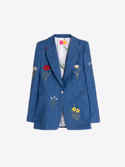 SOPHIA EMBROIDERED DENIM PUNTO JACKET