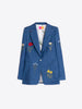 SOPHIA EMBROIDERED DENIM PUNTO JACKET