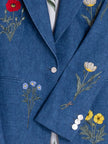 SOPHIA EMBROIDERED DENIM PUNTO JACKET
