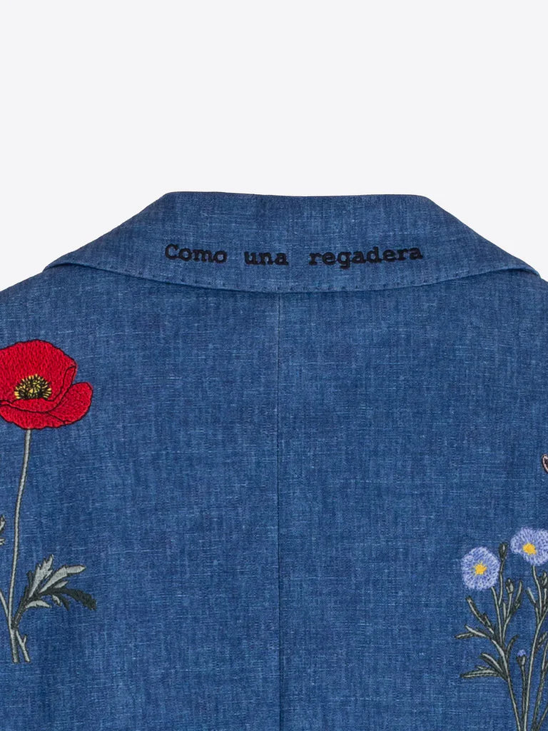 SOPHIA EMBROIDERED DENIM PUNTO JACKET