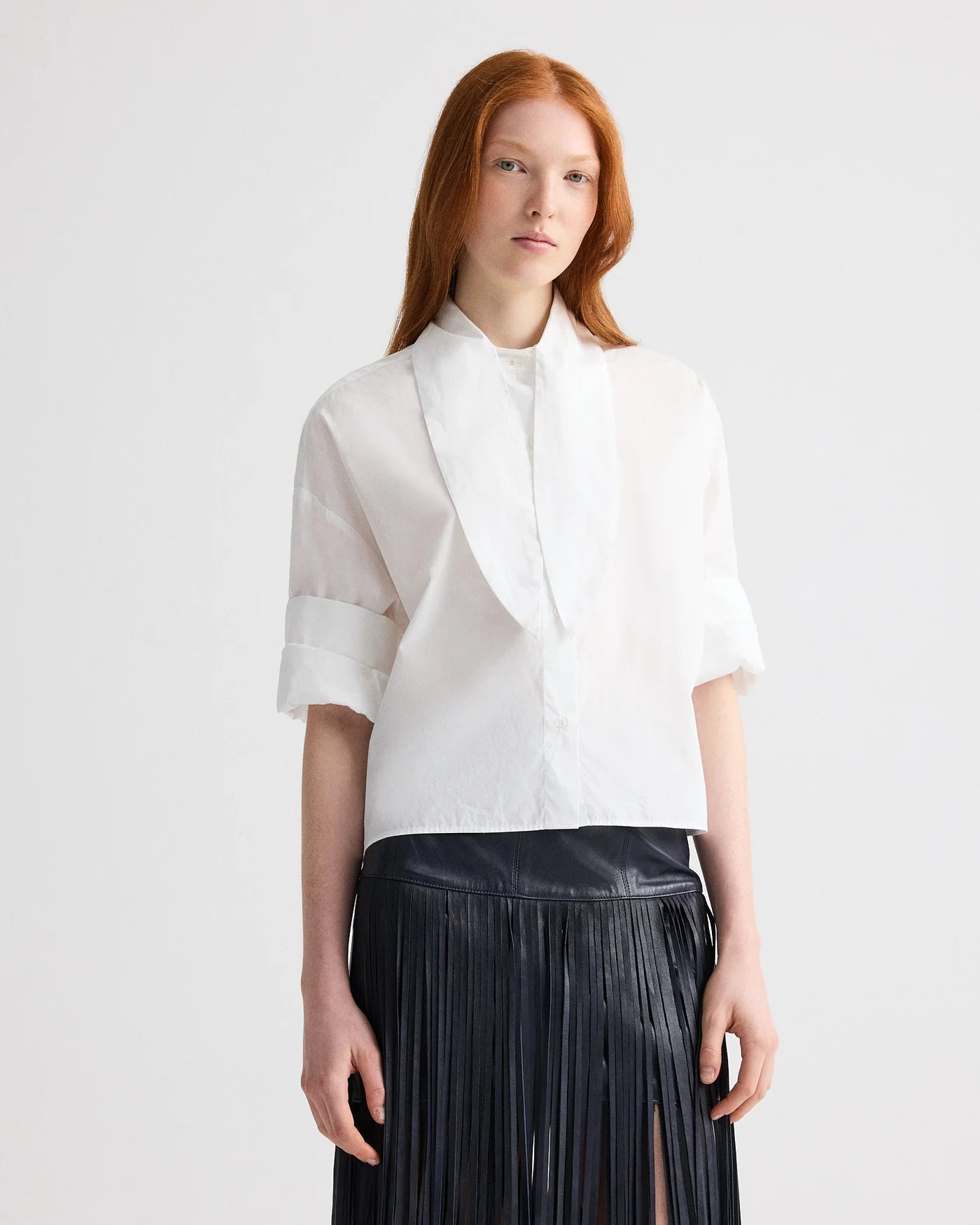TIE ONE ON SHIRT IN SUPERFINE COTTON