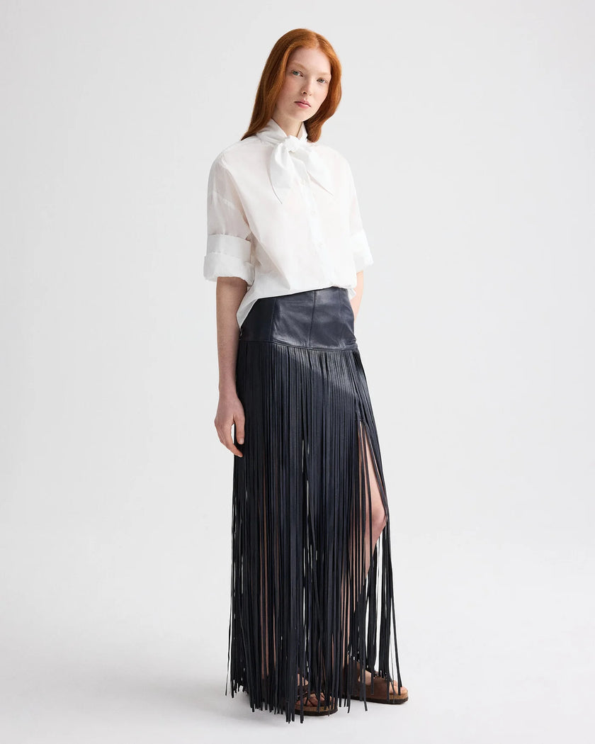 TIE ONE ON SHIRT IN SUPERFINE COTTON