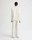 HER FIT BLAZER IN COATED VISCOSE LINEN