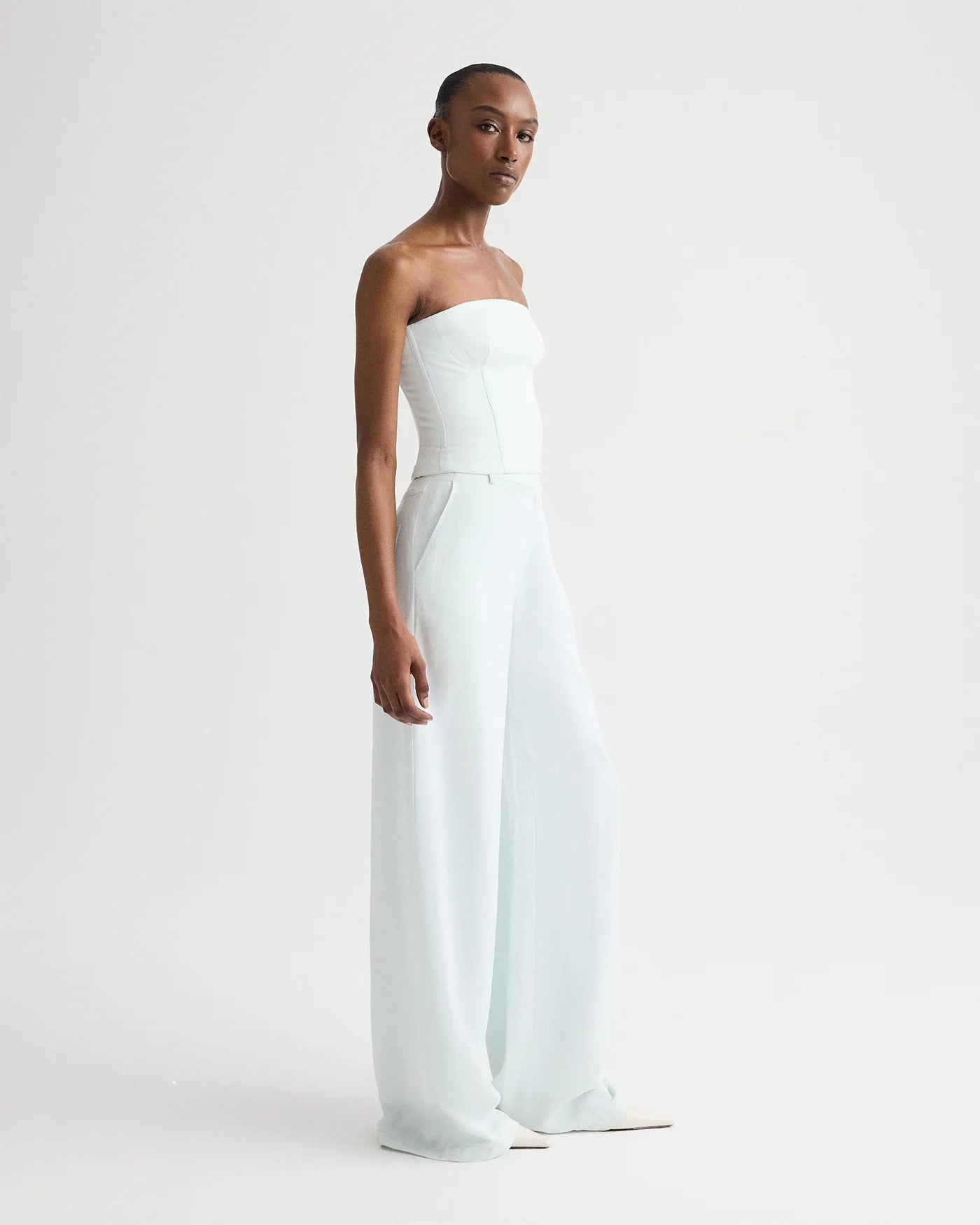 DYLAN PANT IN COATED VISCOSE LINEN