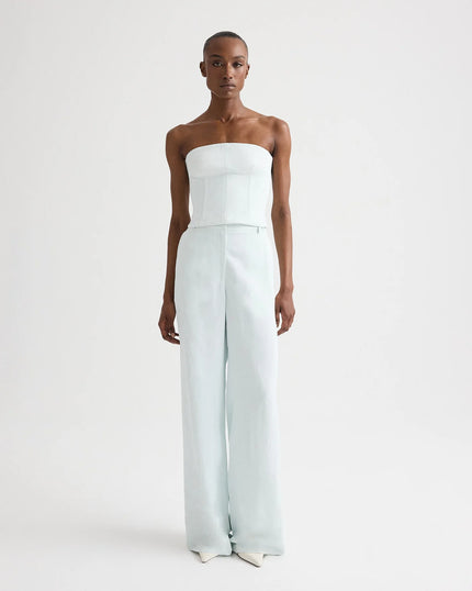 JILLIAN BUSTIER IN COATED VISCOSE LINEN