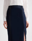 DENIM SKIRT WITH SEAMS IN HEAVY DENIM