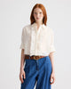 NEXT EX SHIRT WITH RUFFLE IN COTTON SILK ORGANZA IN IVORY