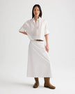 THE ALINE SKIRT IN DROP NEEDLE DOUBLE STRIPE