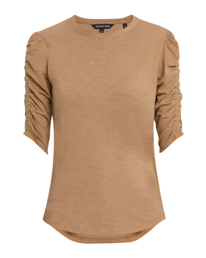 WALDORF RUCHED SLEEVE TSHIRT