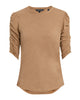 WALDORF RUCHED SLEEVE TSHIRT