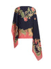 ENCHANTED GARDEN SILK PONCHO