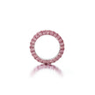 PINK SAPPHIRE AND PINK RHODIUM 3 SIDED RING