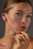 SWISS BLUE TOPAZ 3 SIDED RING