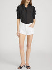 THE GILLIAN TOP IN BLACK MULTI