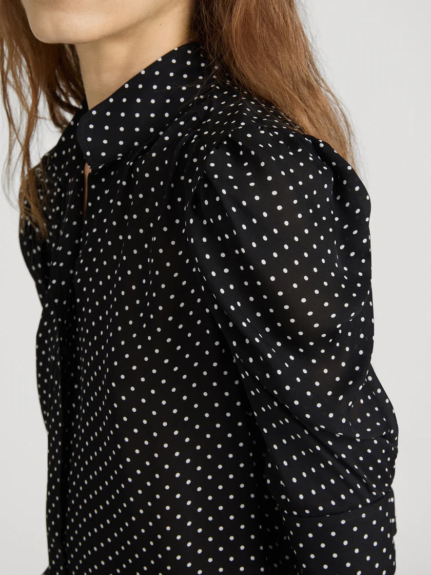 THE GILLIAN TOP IN BLACK MULTI