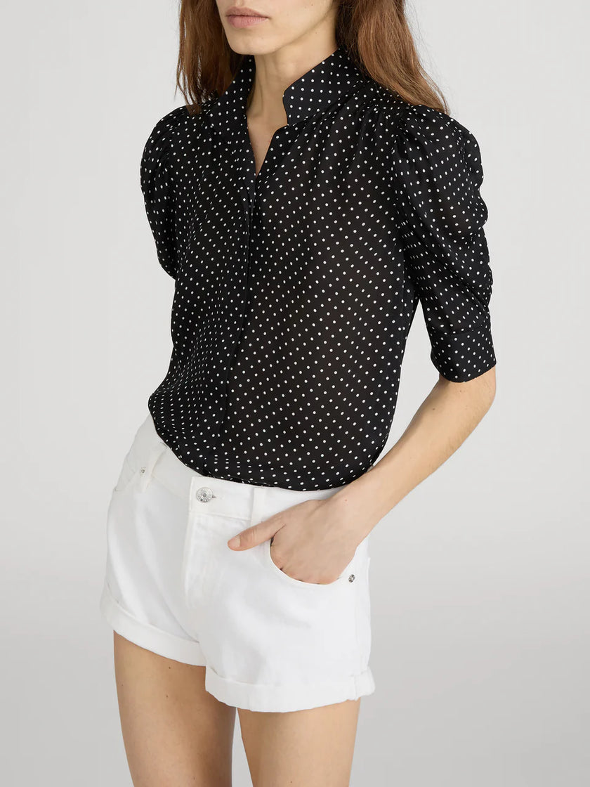THE GILLIAN TOP IN BLACK MULTI