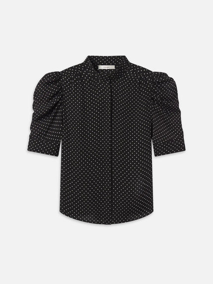 THE GILLIAN TOP IN BLACK MULTI