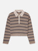 THE QUAD POLO IN SKY BLUE MULTI STRIPE