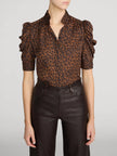 THE GILLIAN TOP IN LIGHT LEOPARD