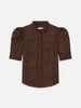 THE GILLIAN TOP IN LIGHT LEOPARD