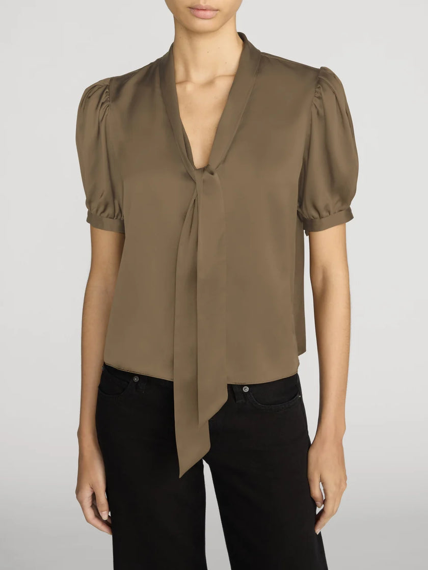 THE SONNET BLOUSE IN MOSS