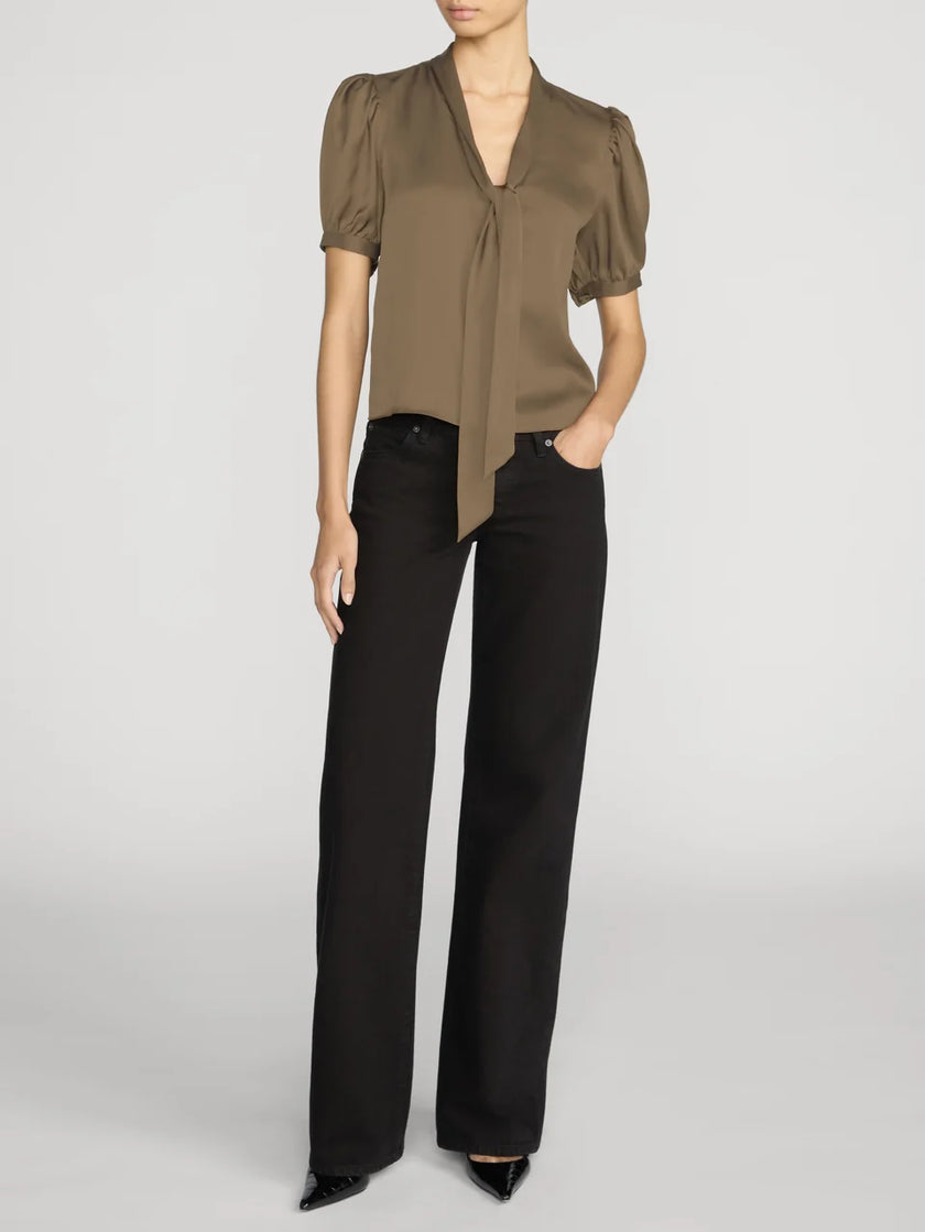 THE SONNET BLOUSE IN MOSS