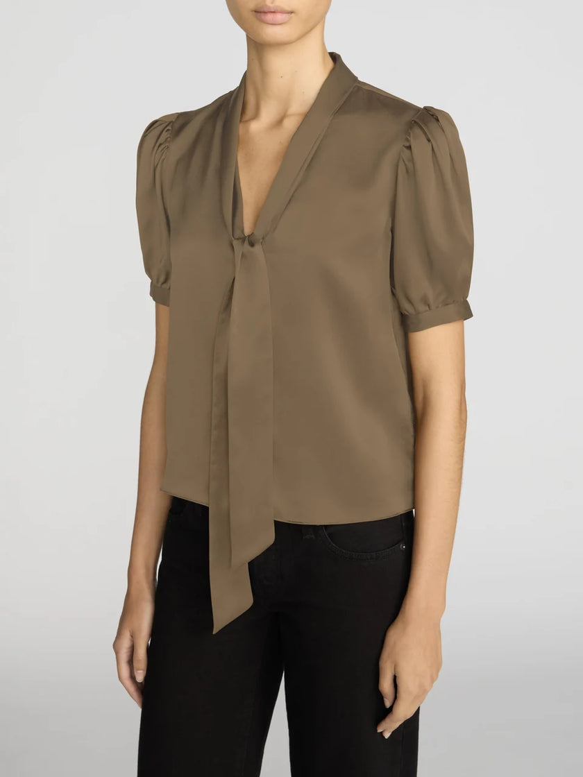 THE SONNET BLOUSE IN MOSS