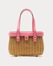 WILLOW WICKER BASKET IN PINK