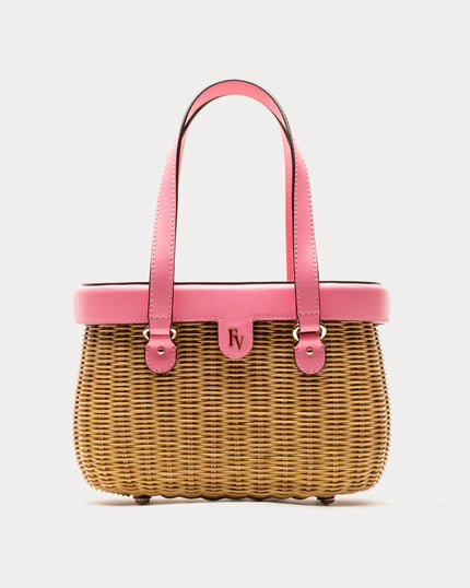 WILLOW WICKER BASKET IN PINK