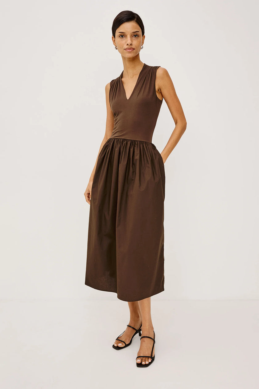 WINNIE DRESS IN ESPRESSO