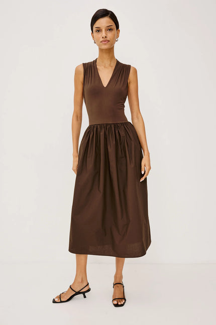 WINNIE DRESS IN ESPRESSO
