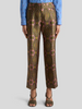 JACQUARD TROUSERS WITH FLORAL MEDALLION MOTIF
