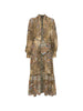 LONG SHIRT DRESS WITH ANIMAL PRINT MOTIF