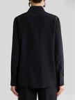 SILK SHIRT WITH PLACED FRONT PRINT