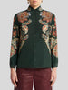 PAISLEY PRINT BUTTON DOWN SILK SHIRT