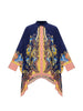 SILK SHIRT WITH HANKY HEM AND PLACED PAISLEY PRINT